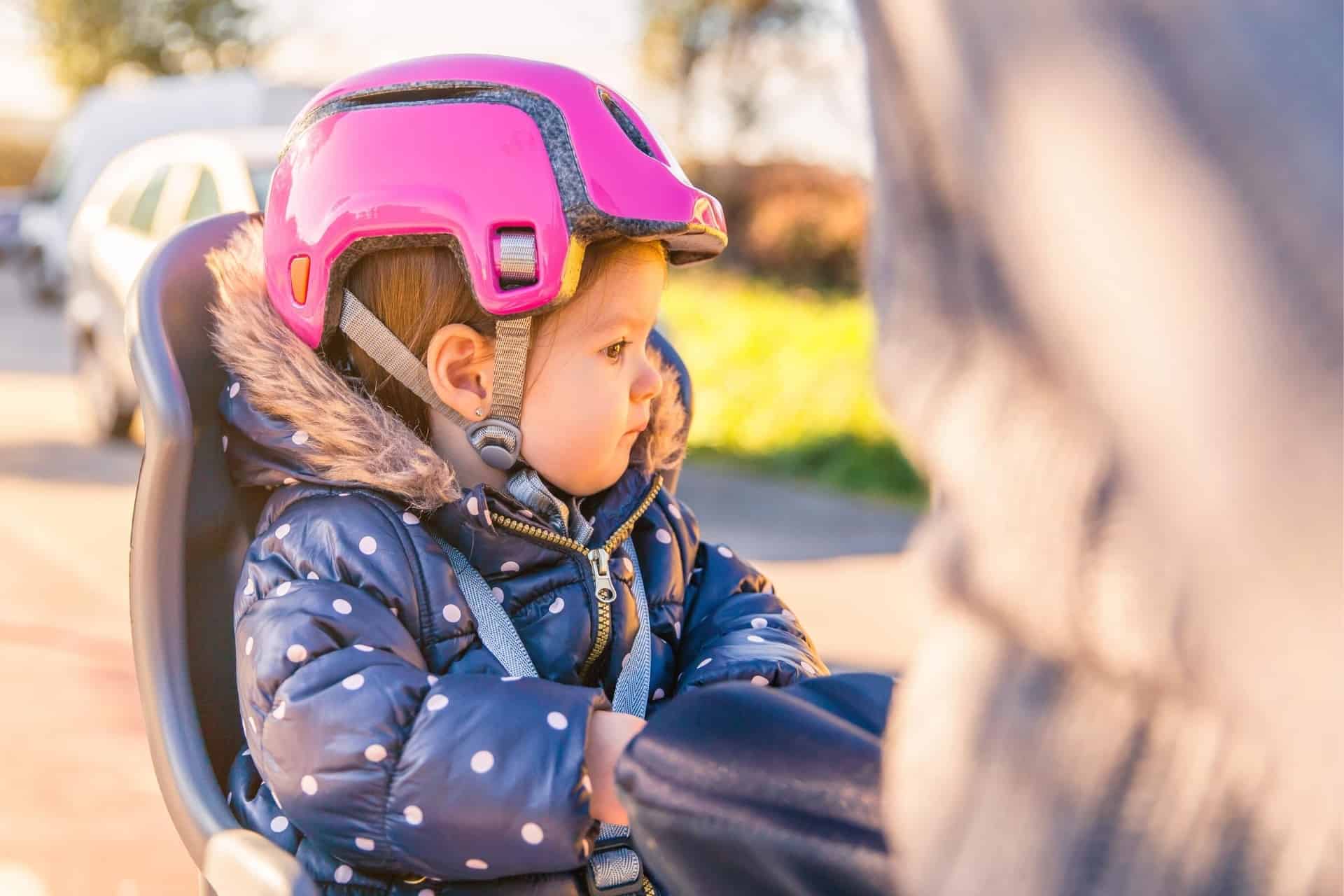Ensure the toddler helmet doesn't sit too high on your toddler's head. 