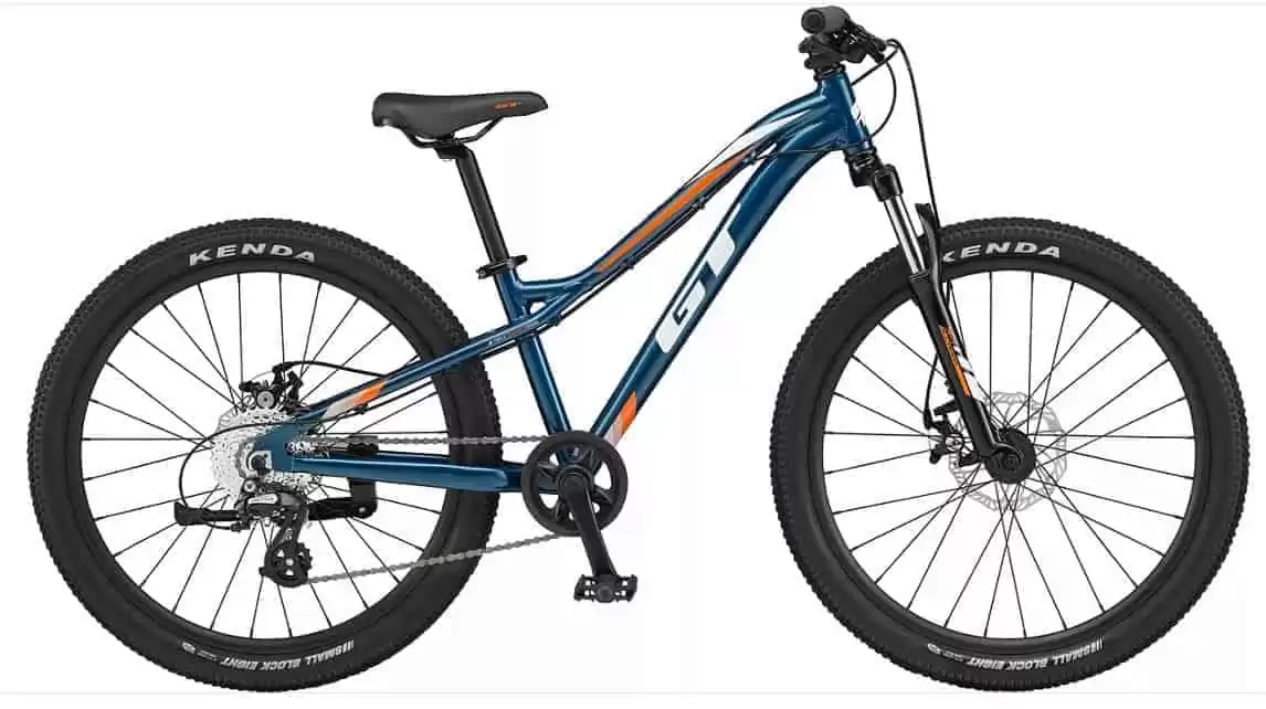 Mongoose Cipher Kids Mountain Bike Blue, 24-Inch Wheels
