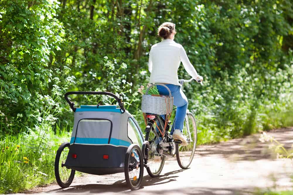 can you wear a baby carrier while riding a bike