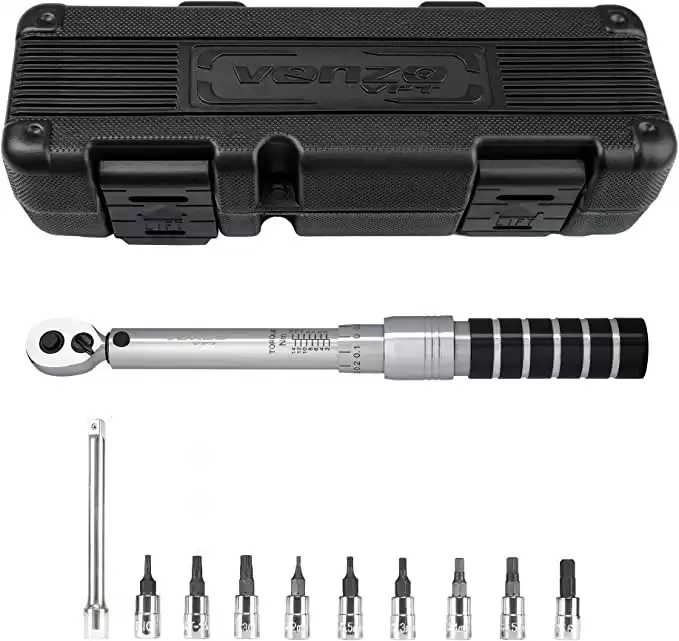 Venzo 1/4 Inch Driver Click Torque Wrench Set