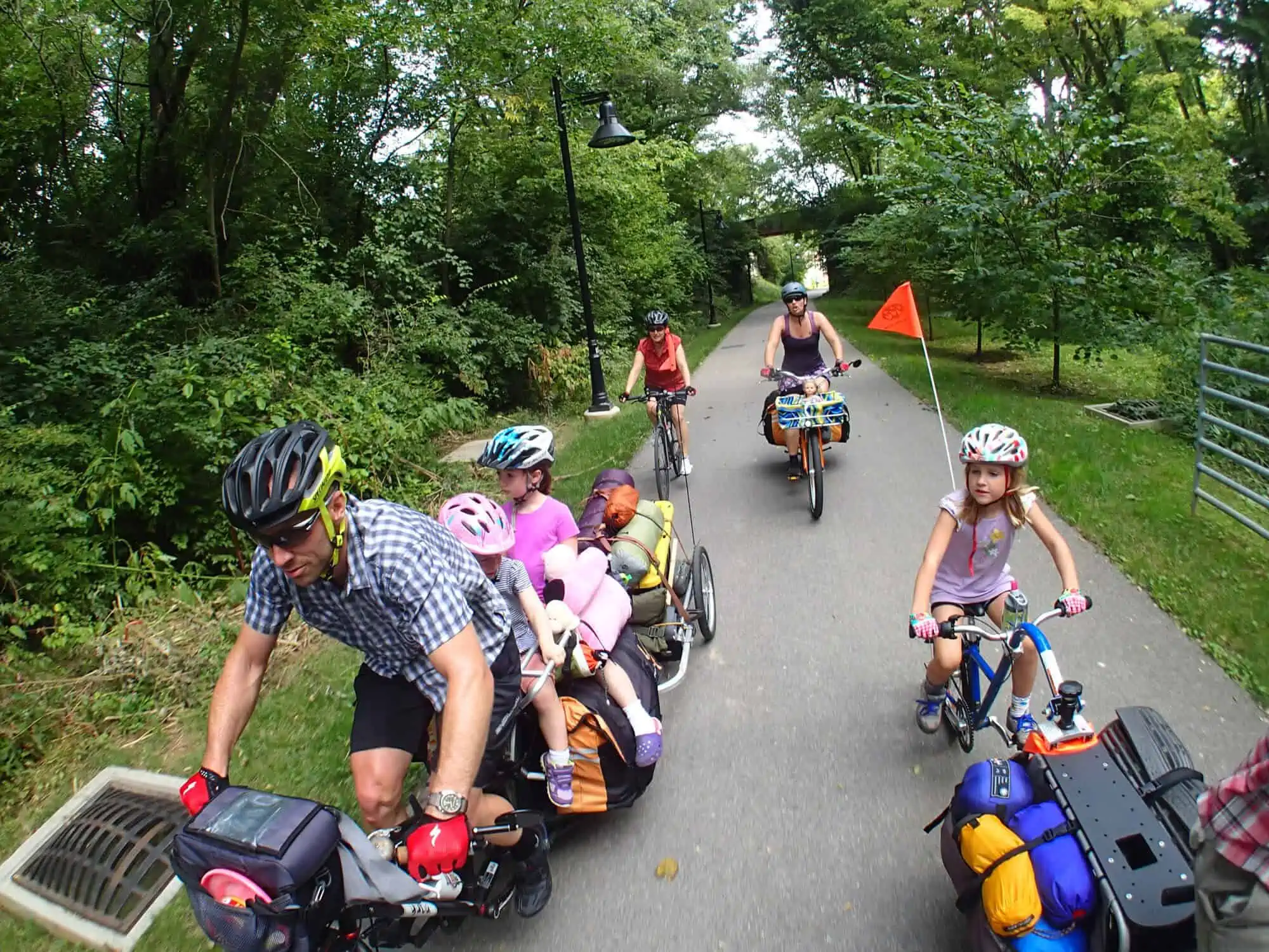Biking with kids requires preparation