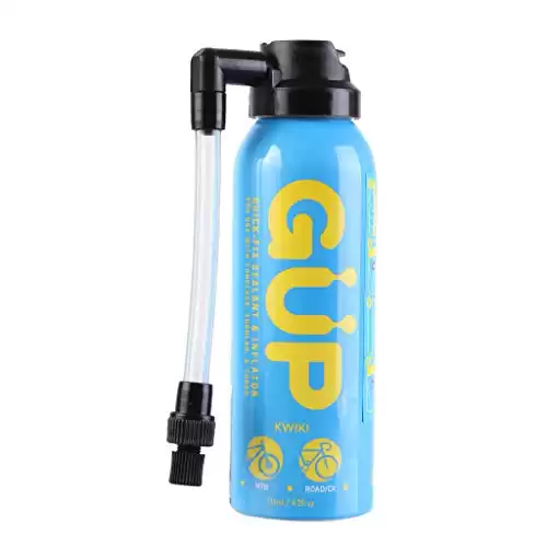 G U P (GÜP) 6-Pack Quick Fix Tire Sealant and Inflator; for Mountain Bike, Road, Cyclocross, Gravel; Seal and Repair Flat or Punctured Tires and Tubes (Hose Top Presta and Schrader)