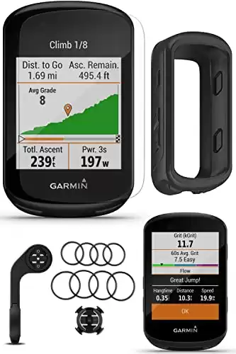 Garmin Edge 530 GPS Bike Computer Bundle with Protective Silicone Case (Black) & HD Tempered Glass Screen Protectors (x2) | Cycle Maps, VO2 Max, Popularity Routing | Cycling Computer | 010-02060-0...