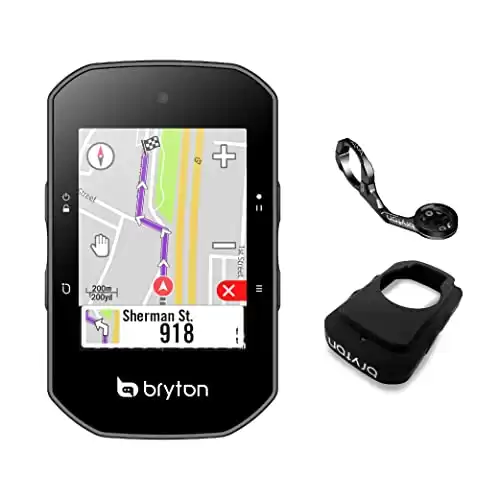 Bryton Rider S500E GPS Bike/Cycling Computer. USA Map Version. Color Touchscreen, Maps & Navigation, Smart Trainer Workout, Live Tracking, 24hr Battery, E-Bike Compatible, ANT+/Bluetooth
