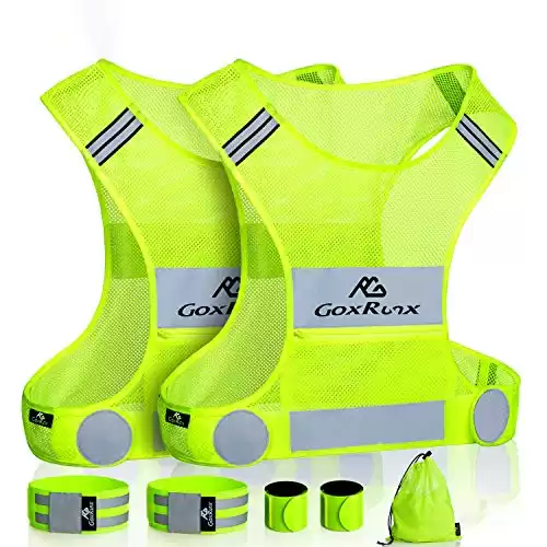 2 Pack Reflective Vest Running Gear, Ultralight & Comfy Cycling Reflective Vests