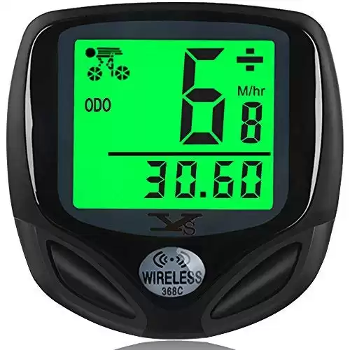 DINOKA Bike Speedometer Waterproof Wireless Bicycle Bike Computer and Cycling Odometer with Multi-Function LCD Backlight Display